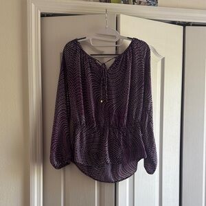 Ellen Tracy Elegant Purple Blouse